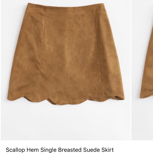 Tan suede skirt - Picture 2 of 4